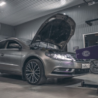 Volkswagen Passat CC - замена линз в фарах на светодиодные bi-led