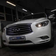 Infiniti JX 35 Заменили старые линзы на новые Hella 3R