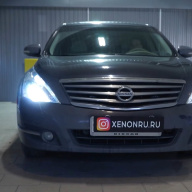 Замен ксеноновых линз Nissan Teana на биксеноновые Hella