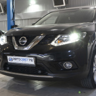 Установка линз в рефлекторные фары Nissan X-Trail