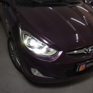 Hyundai Solaris - установка светодиодных билед линз Aozoom K3 Dragon Knight (2 чипа)