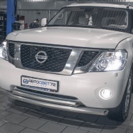 Билед линзы в Nissan Patrol и яркий led задний ход.