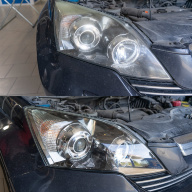 Вернули прозрачный внешний вид фарам Хонды CR-V
