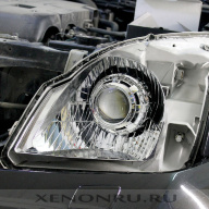 Land Cruiser Prado 120 установка линз Koito Q5