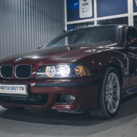 BMW 5 E39 - замена линз на bi led, полировка стекол фар