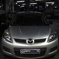 Mazda CX7 установка Bi-Led линз Aozoom A3+